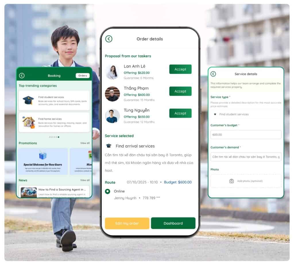 Book Arrival Services on Ciiclo when going overseas